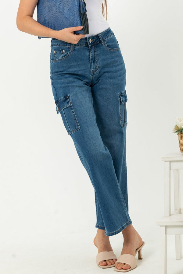 2023 - Cargo Jeans Culottes (Celana Jeans Kulot Kargo) S368 JS
