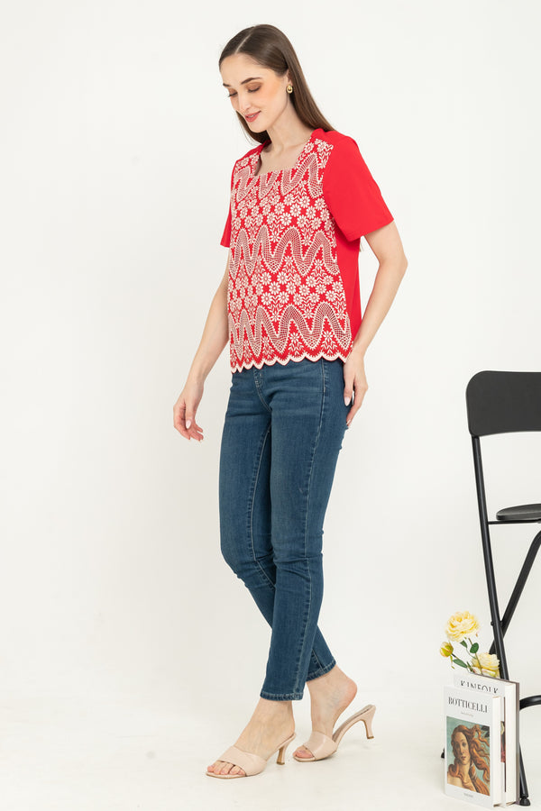 SISTER'S  - Brocode with Cotton Combed Top  (Brukat Kaos ) Y9431 ZE