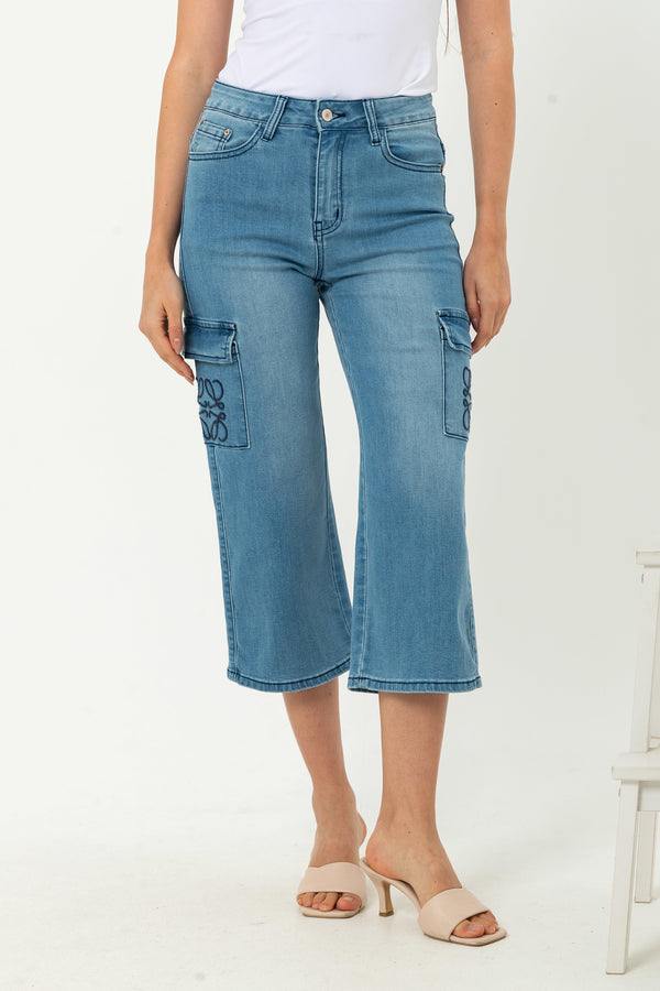 2023 - Cargo Jeans Culottes (Celana Jeans Kulot Kargo) S360 JS