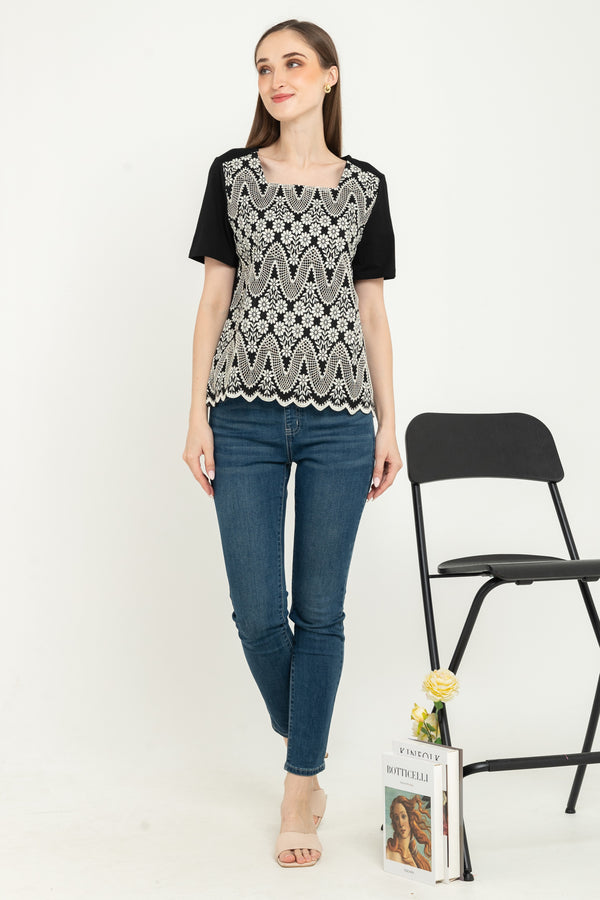 SISTER'S  - Brocode with Cotton Combed Top  (Brukat Kaos ) Y9431 ZE