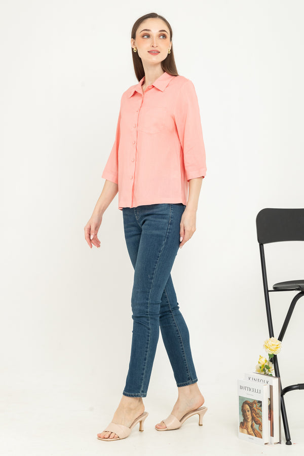SISTER'S - Cotton Linen Shirt (Katun Linen) Y8596 ZE