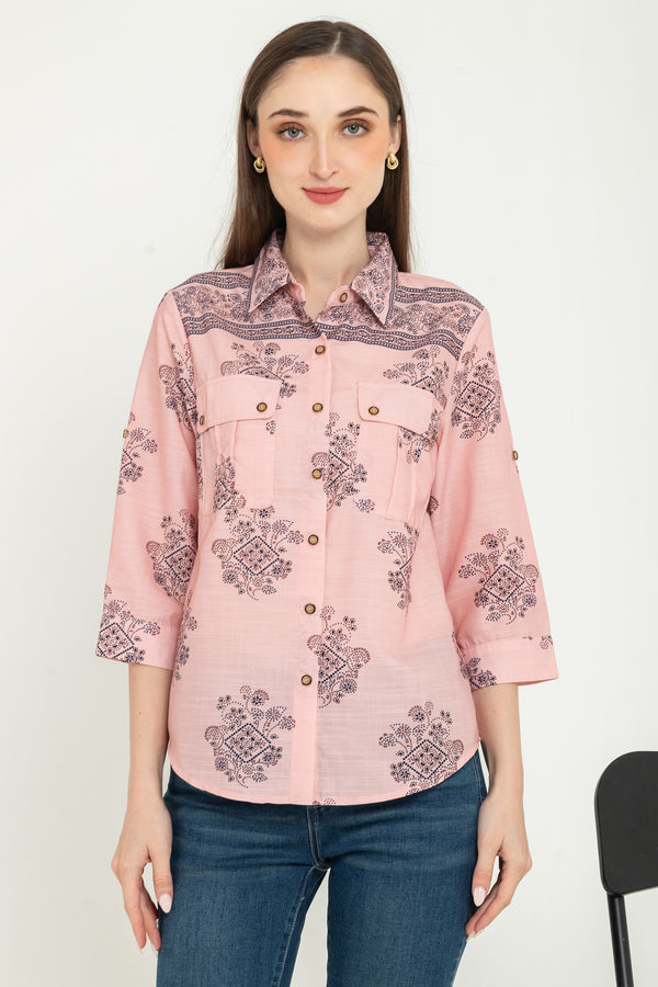 SISTER'S - Cotton Linen Shirt (Katun Linen) Y8589 ZE