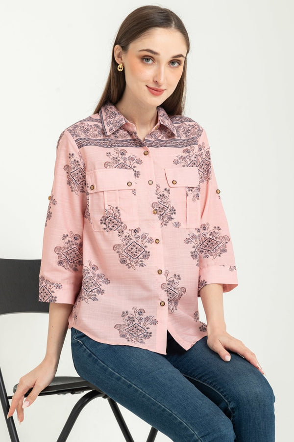 SISTER'S - Cotton Linen Shirt (Katun Linen) Y8589 ZE