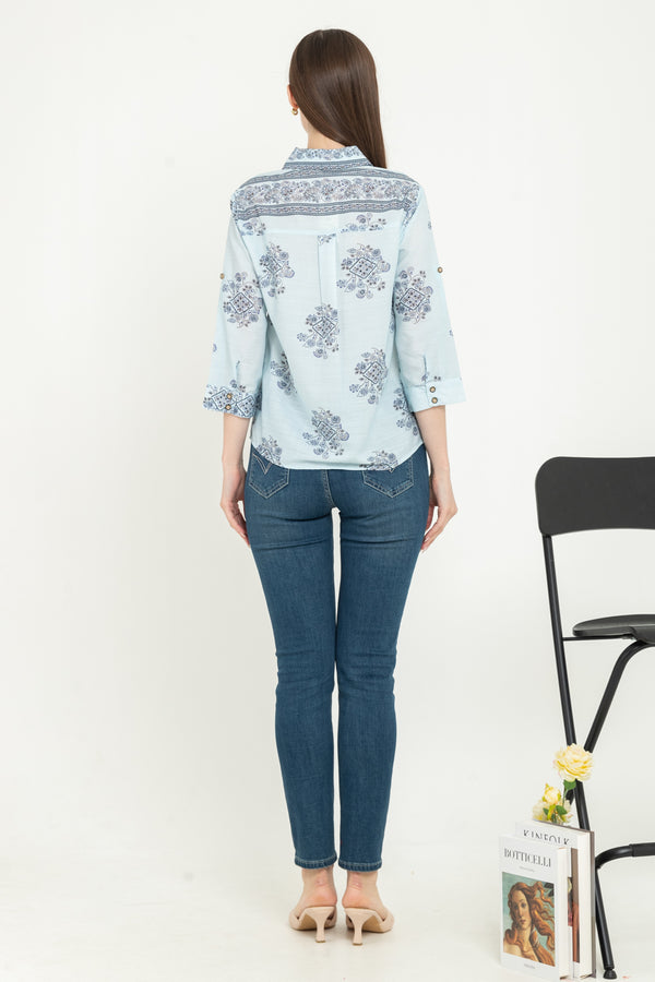 SISTER'S - Cotton Linen Shirt (Katun Linen) Y8589 ZE