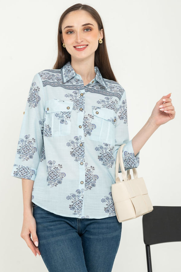 SISTER'S - Cotton Linen Shirt (Katun Linen) Y8589 ZE