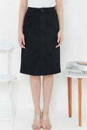 2023 - Black Jeans Skirt (Rok Jeans Hitam) S287 JS
