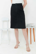 2023 - Black Jeans Skirt (Rok Jeans Hitam) S287 JS