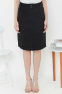 2023 - Black Jeans Skirt (Rok Jeans Hitam) S300 JS