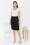 2023 - Black Jeans Skirt (Rok Jeans Hitam) S300 JS