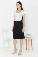 2023 - Black Jeans Skirt (Rok Jeans Hitam) S300 JS