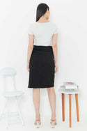 2023 - Black Jeans Skirt (Rok Jeans Hitam) S300 JS