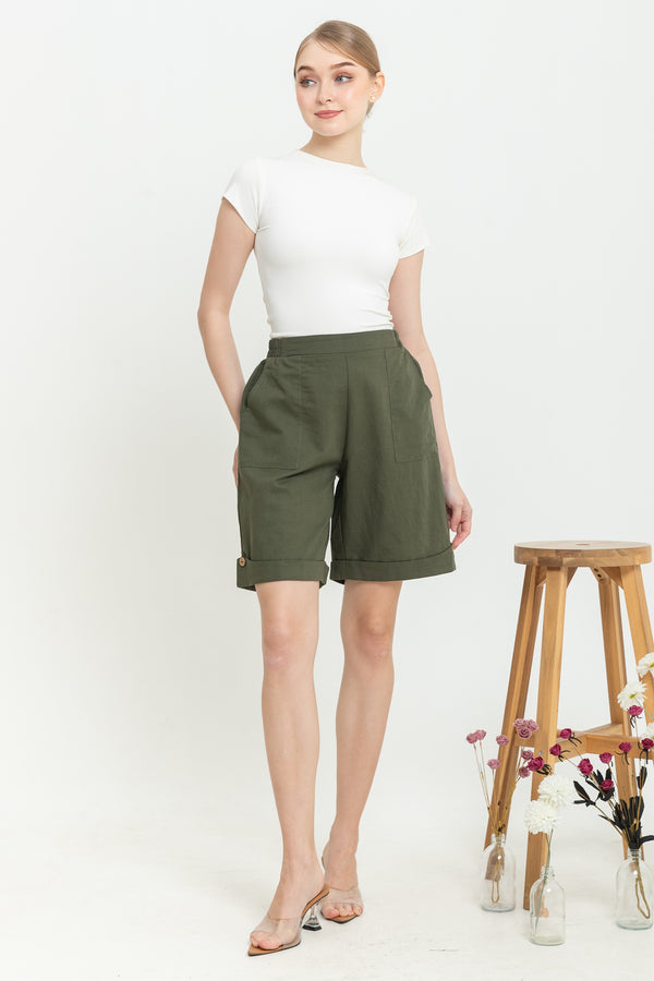SISTER'S - Cotton Linen Culottes Pants (Celana Kulot Linen) N522 ZE