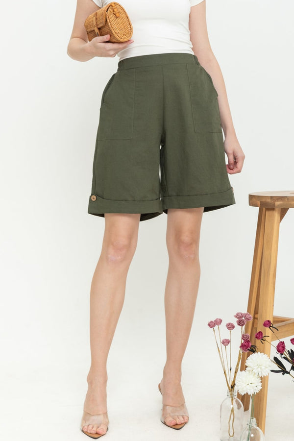SISTER'S - Cotton Linen Culottes Pants (Celana Kulot Linen) N522 ZE