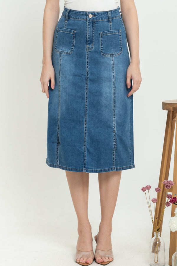 2023 - Jeans Skirt 7/8 (Rok Jeans) S383 JS