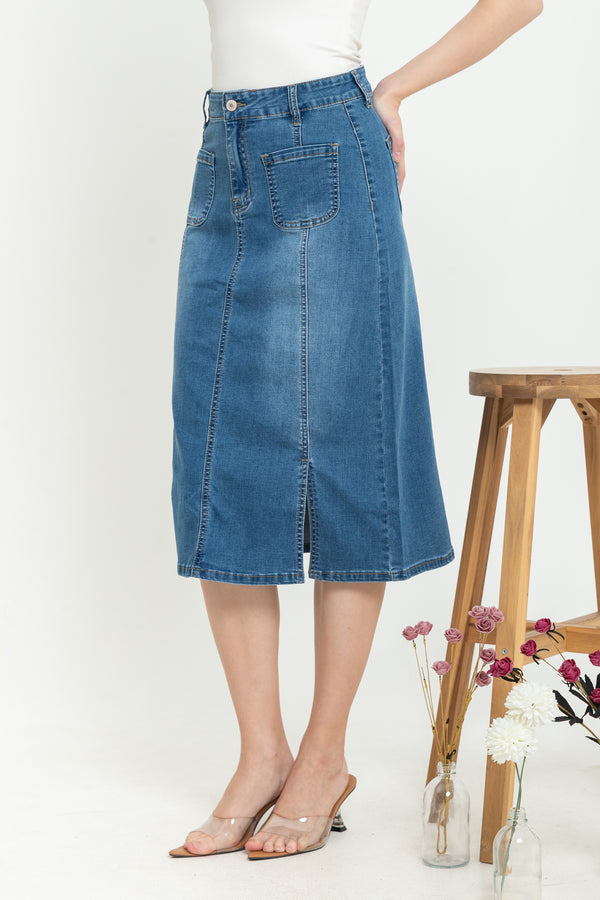 2023 - Jeans Skirt 7/8 (Rok Jeans) S383 JS