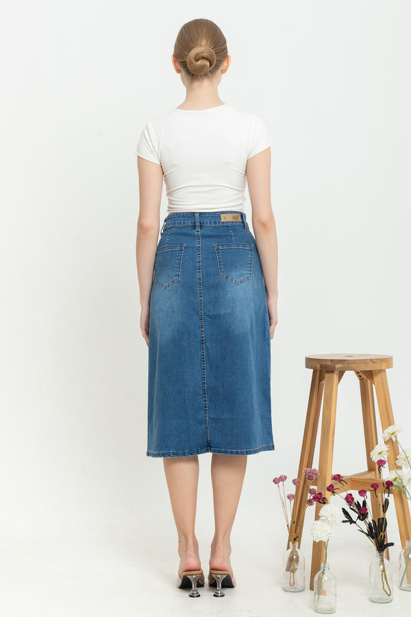 2023 - Jeans Skirt 7/8 (Rok Jeans) S383 JS