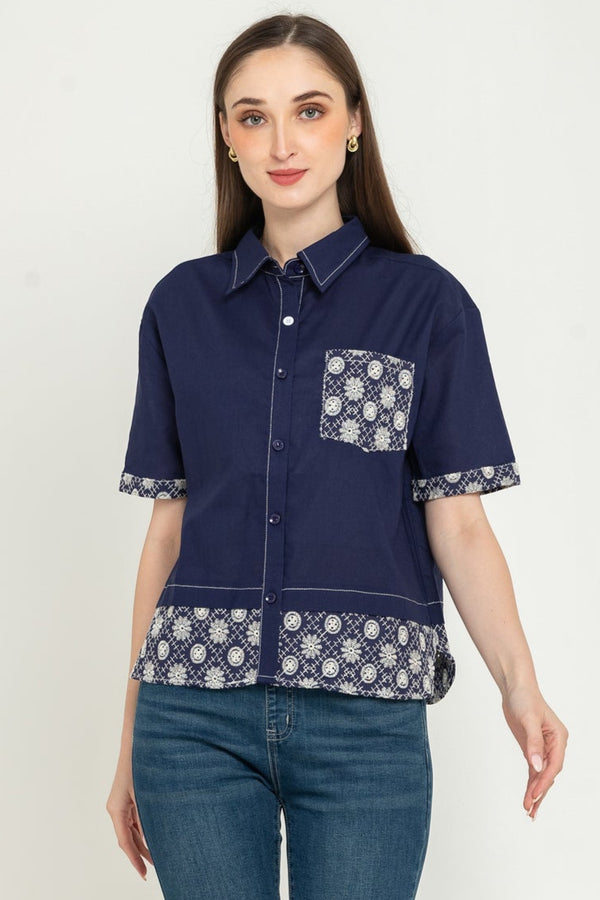 N2 - Cotton Linen Shirt (Katun Linen) 7475