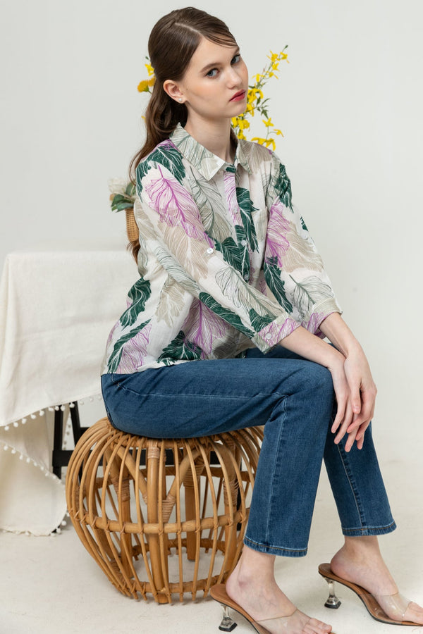 SISTER'S - Cotton Linen Shirt (Katun Linen) N578 ZE