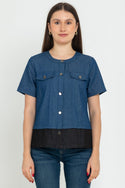 N2 - Denim Top 7538
