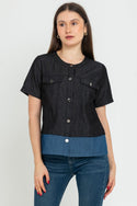 N2 - Denim Top 7538