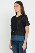 N2 - Denim Top 7538