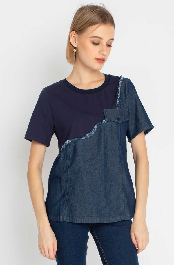 N2 - Cotton Combed Top (Denim Kombi Kaos) 7210