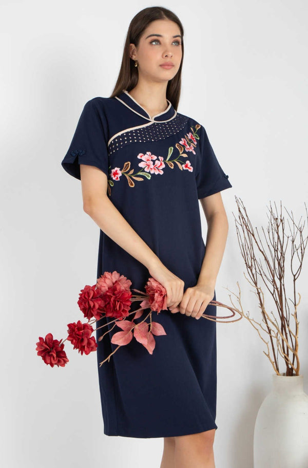 SISTER'S - Cotton Combed Dress (Dress Cheongsam Kaos) Y8684