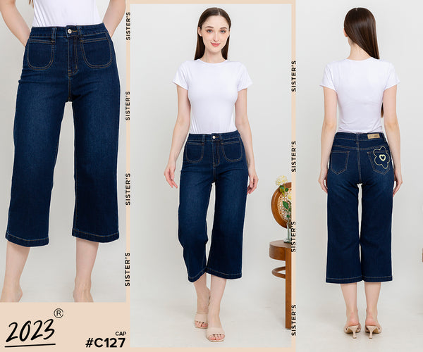 2023 - Culottes Jeans (Celana Jeans Kulot 7/8) C127 CAP