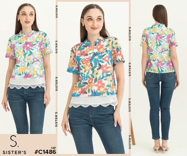 SISTER'S - Cotton Shirt Cheongsam (Katun) C1486 CAP