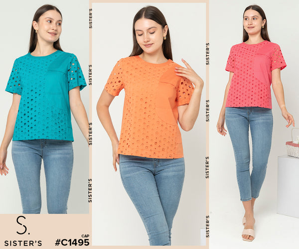 SISTER'S -  Cotton with Cotton Combed Top  (Brukat Kombi Katun) C1495 (CAPZ)