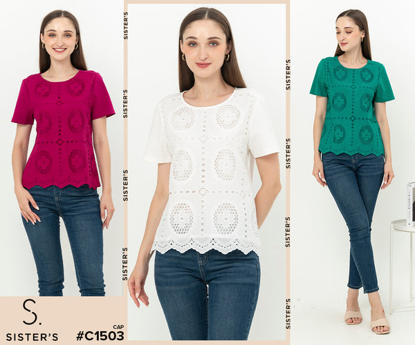 SISTER'S - Cotton Combed Top (Brukat Kombi Kaos) C1503 (CAPZ)