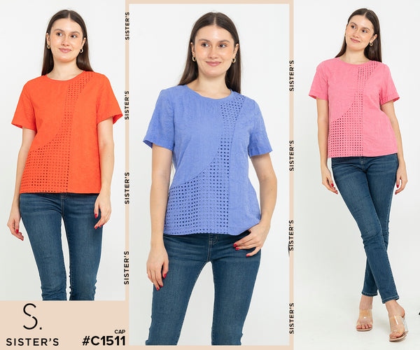 SISTER'S - Cotton with Cotton Combed (Brukat Kombi Kaos) C1511 (CAP)