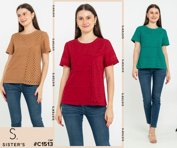 SISTER'S - Cotton with Cotton Combed (Brukat Kombi Kaos) C1513 CAP