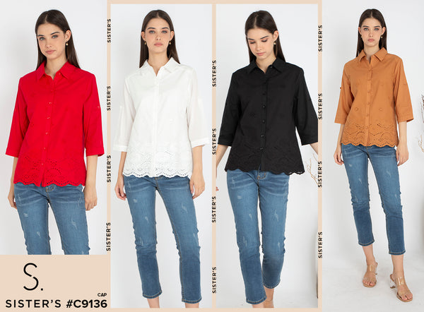 SISTER'S - Cotton Shirt (Katun) C9136 CAP