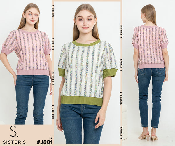 SISTER'S - Cotton with Lace Lining Top (Renda Furing Katun) J801 JS