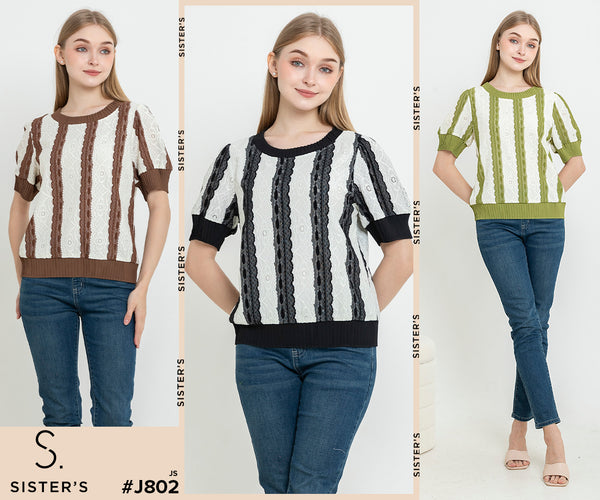 SISTER'S - Cotton with Lace Lining Top (Renda Furing Katun) J802 JS