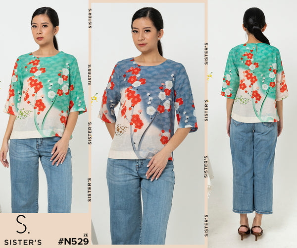 SISTER'S - Cotton Linen Top (Katun Linen) N529 ZE