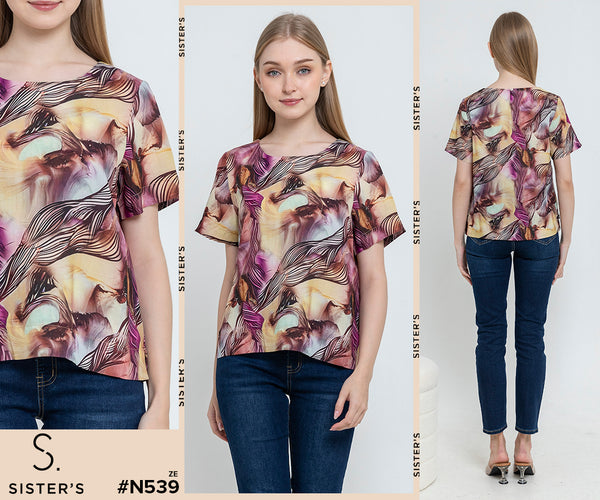 SISTER'S - Cotton Linen Top (Katun Linen) N539 ZE