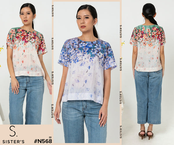 SISTER'S - Cotton Linen Top (Katun Linen) N568 ZE