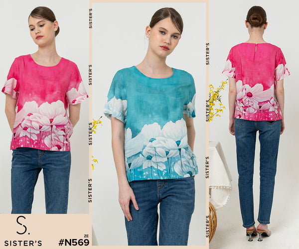 SISTER'S - Cotton Linen Top (Katun Linen) N569 ZE