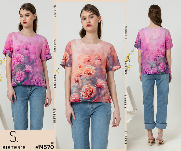 SISTER'S - Cotton Linen Top (Katun Linen) N570 ZE