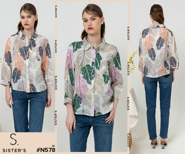 SISTER'S - Cotton Linen Shirt (Katun Linen) N578 ZE