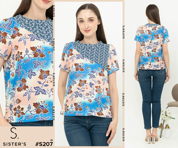 SISTER'S - Cotton Linen Combed Denim Top (Linen Kombi Denim) S207 JS