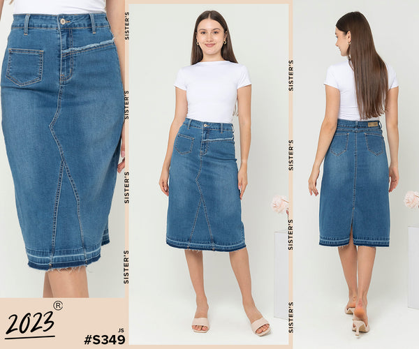2023 - Jeans Skirt 7/8 (Rok Jeans) S349 JS