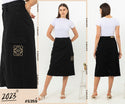 2023 - Black Cargo Jeans Skirt (Rok Jeans Kargo) S359 JS