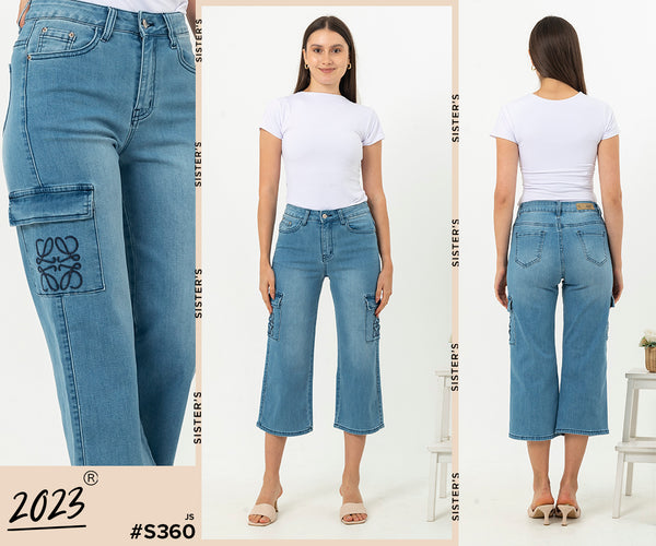 2023 - Cargo Jeans Culottes (Celana Jeans Kulot Kargo) S360 JS