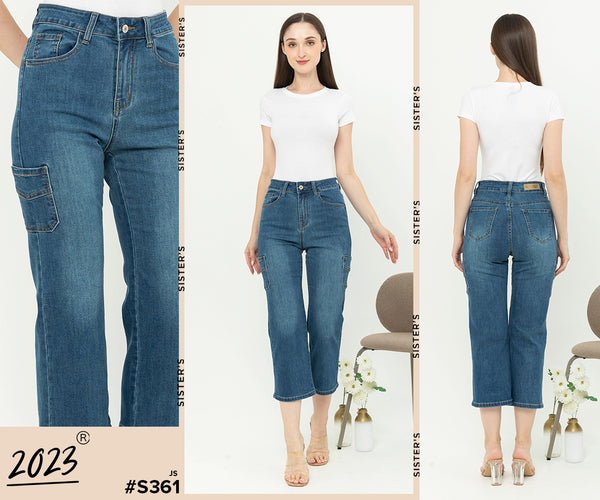 2023 - Cargo Jeans Culottes (Celana Jeans Kulot Kargo) S361 JS