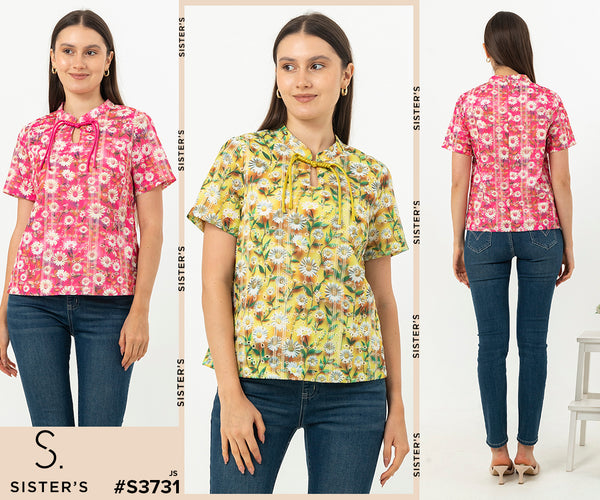 SISTER'S - Cotton Shirt Cheongsam (Katun) S3731 (JSZ)