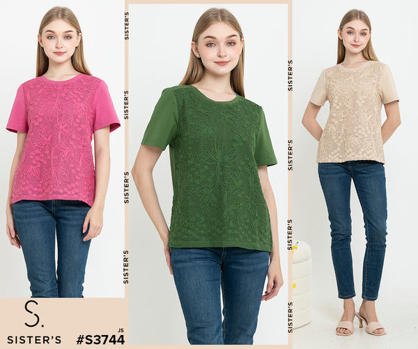 SISTER'S  - Brocode with Cotton Combed Top  (Brukat Kombi Kaos ) S3744  JS