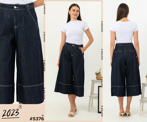 2023 - Culottes Jeans (Celana Jeans Kulot) S376 JS